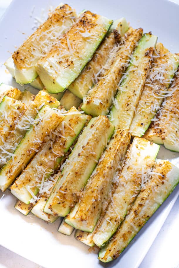 Baked Parmesan Zucchini Spears | Zucchini Baking Recipes