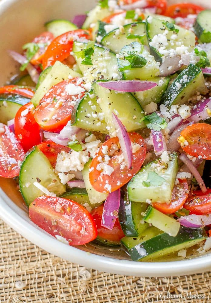 Cucumber Tomato Salad with a Mexican Twist