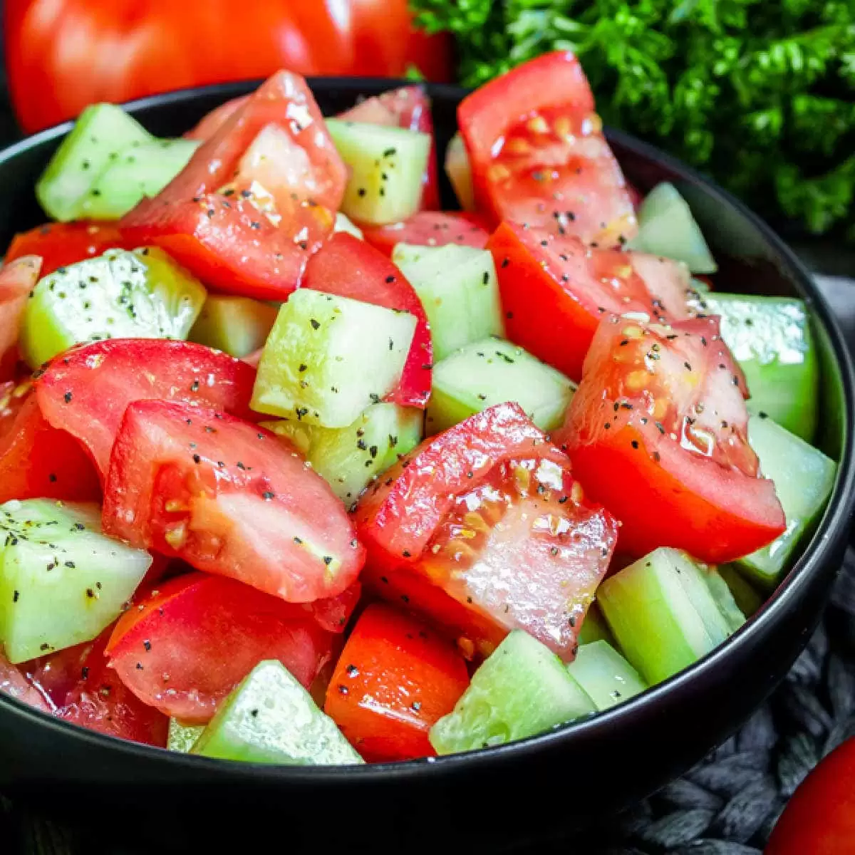 Easy Cucumber and Tomatoes Salad