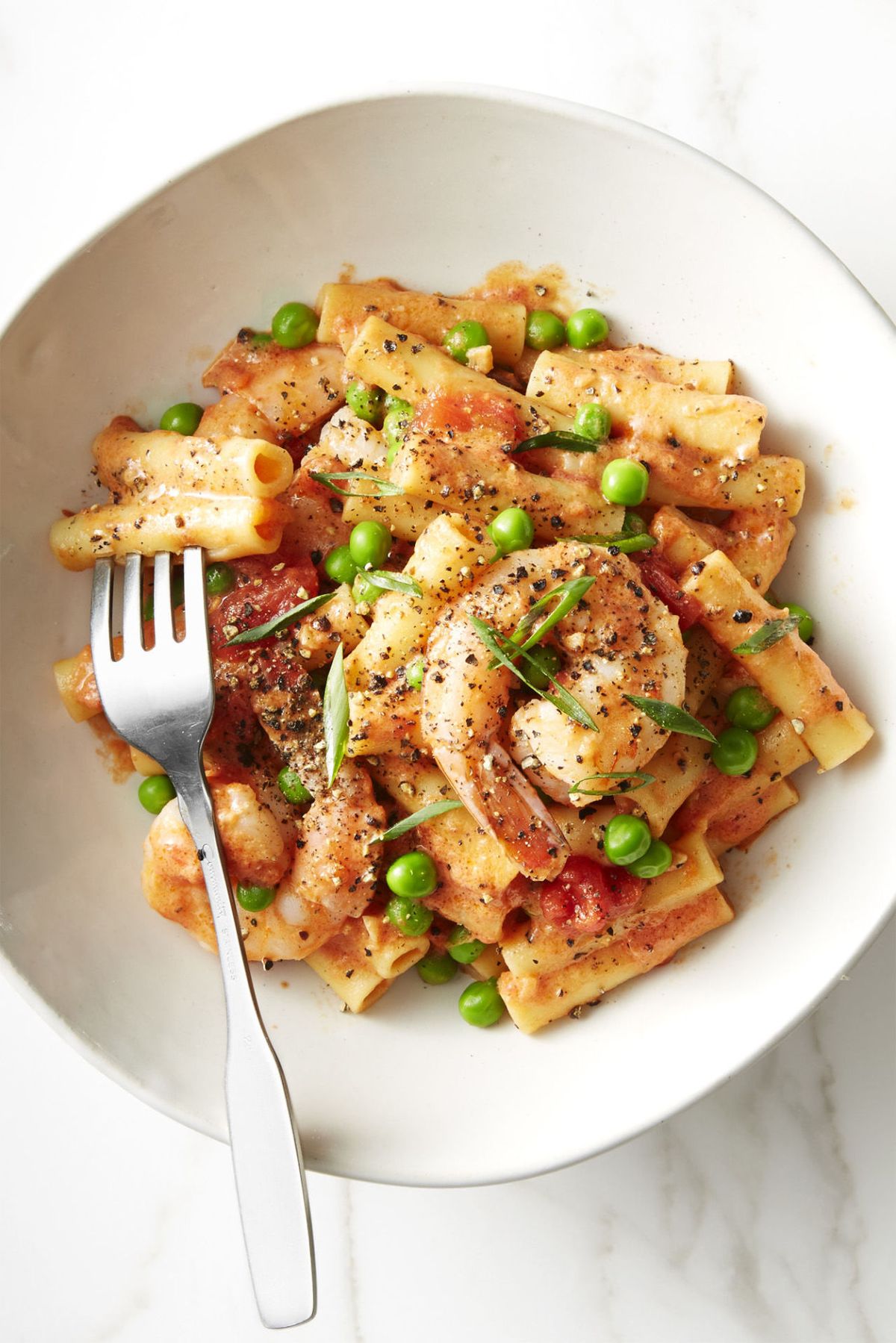 Easy Shrimp and Pea Ziti Summer Dinner Ideas