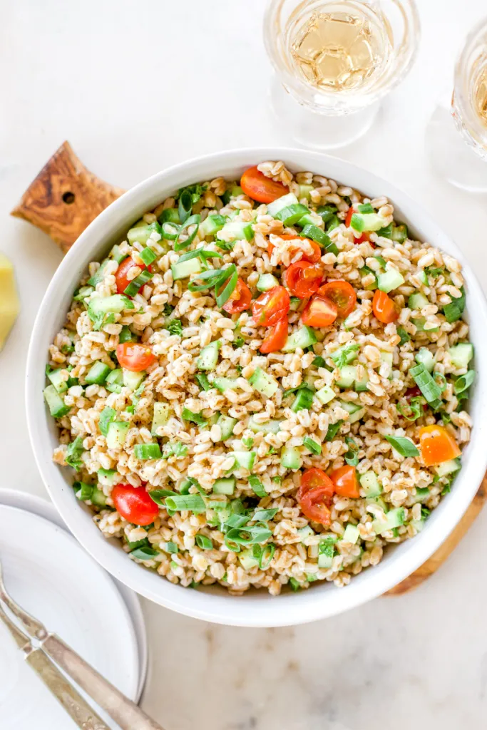 Farro Salad Recipe with Lemon and Cucumber