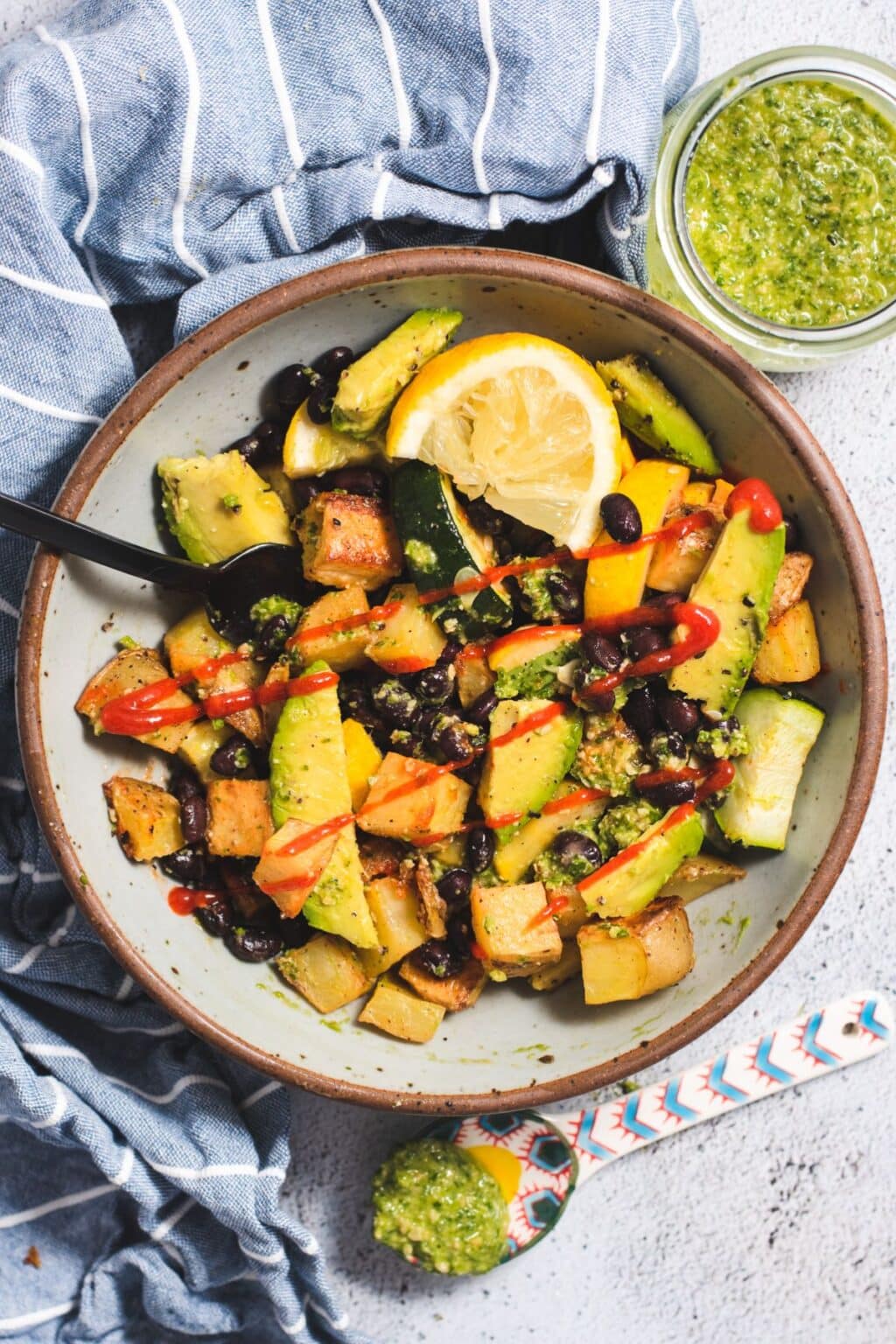 Roasted Squash and Potatoes Bowls Summer Dinner Ideas