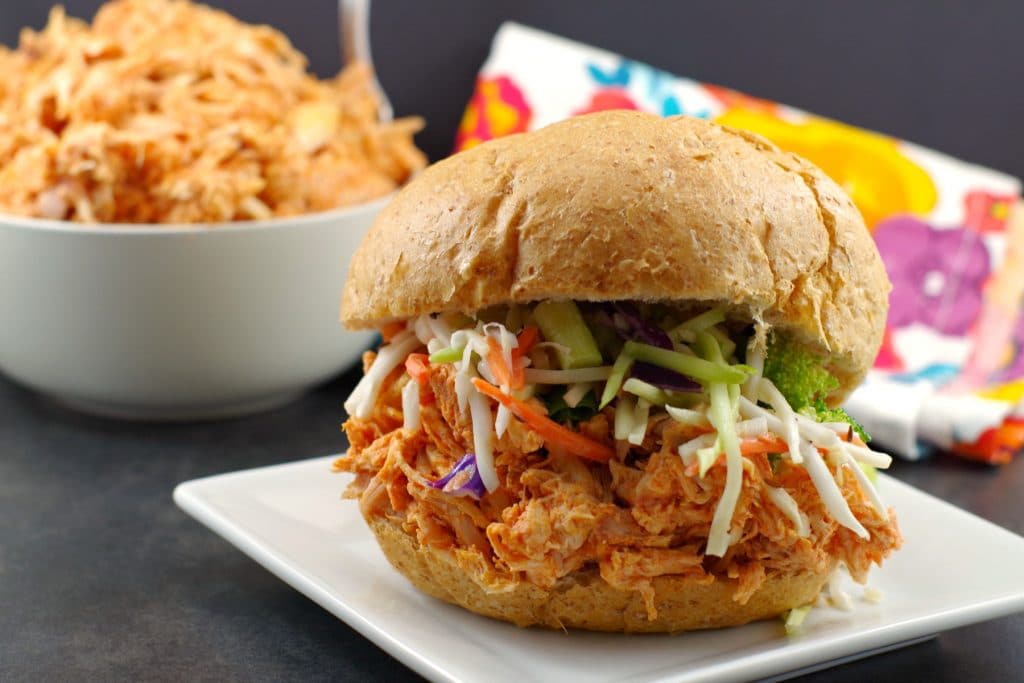 Shredded Buffalo Chicken Sandwich Summer Dinner Ideas