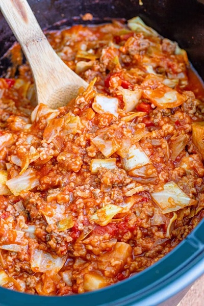 Crock Pot Unstuffed Cabbage Rolls