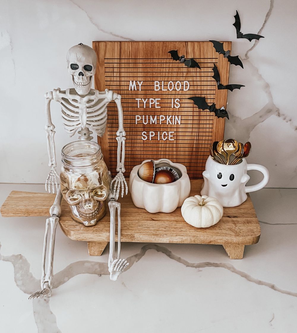 Halloween Skeleton Coffee Bar