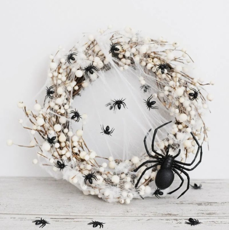 Spiders on a Berry Wreath