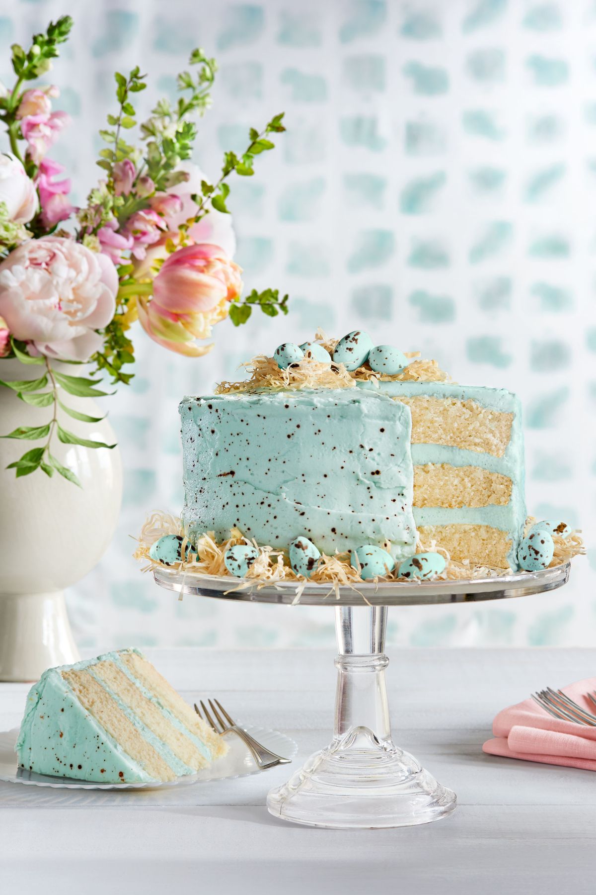 Speckled Malted Coconut Cake
