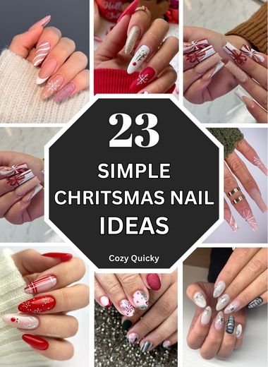 23 Simple Christmas Nail Art Ideas