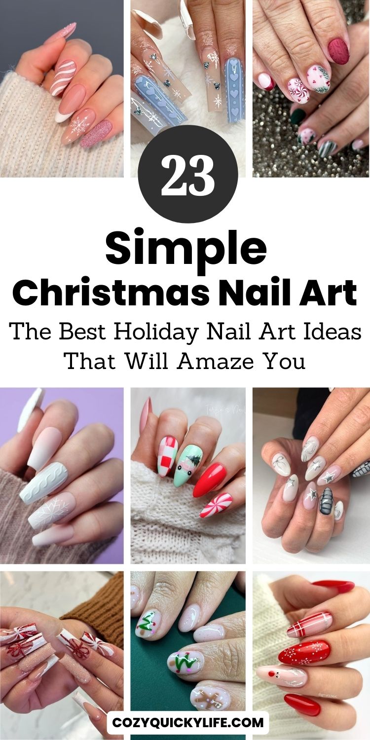 23 Simple Christmas Nail Ideas